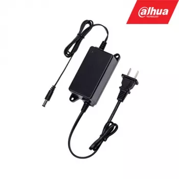 Barošanas adapteris DAHUA PFM320 drošības kamerām, ieeja 100–240 V, 0,5 m kabelis, melns, 45×104 mm