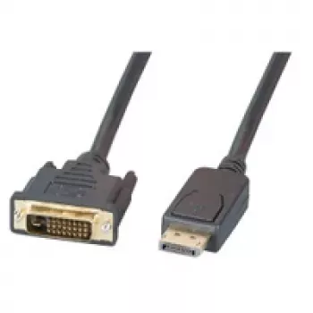 EFB-Elektronik DisplayPort/DVI 24+1 kabelis, St-St, 2m, melns