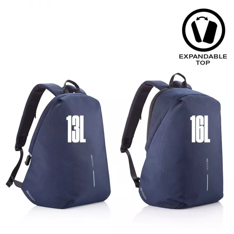 Ikdienas mugursoma XDDESIGN Bobby Soft ar 15.6 collu klēpjdatora nodalījumu, 16 L, tumši zila, PET