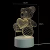 Nakts lampiņa Extralink HOME 3D sirds optiskās ilūzijas galda lampa USB