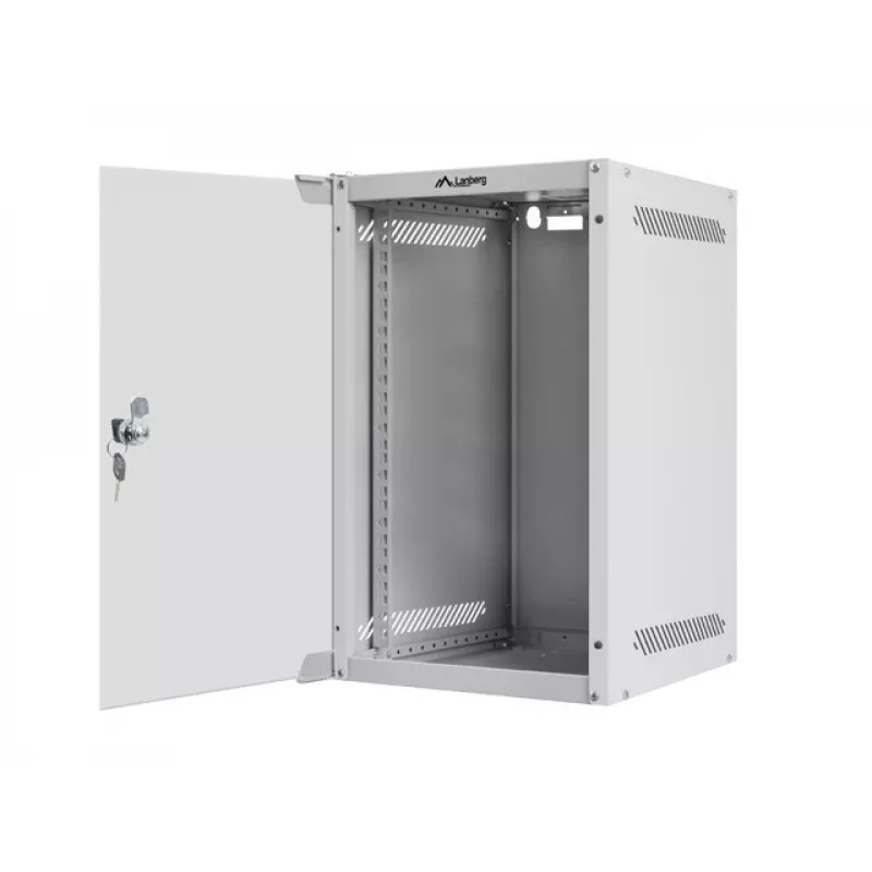 Sienas stiprinājuma rāmis LANBERG WF10-2309-10S 9U, 280×310×469 mm, 20 kg ietilpība, pelēks
