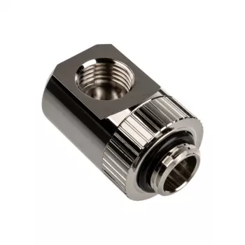 EK Water Blocks EK-Torque Adapter 90° G1/4 collu AG uz G1/4 collu IG - grozāms, niķeļa sudrabs
