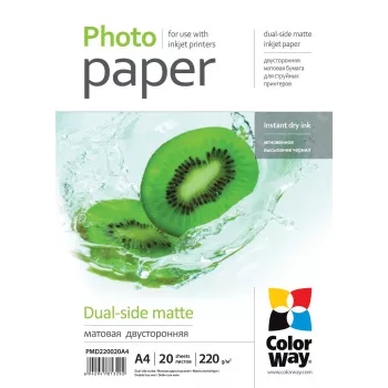 Foto papīrs ColorWay PMD220020A4 A4 matēts 220 g/m² 20 loksnes