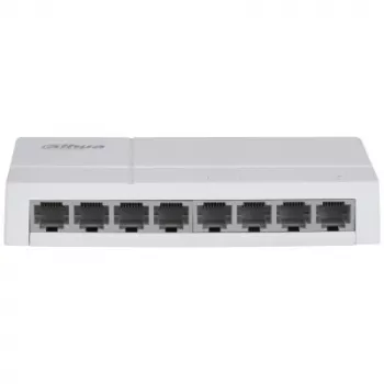 Tīkla slēdzis DAHUA SG1008L-EUR L2 8 porti, 8x RJ45 Ethernet porti, Layer 2 pārvaldāms