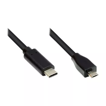 Good Connections USB 2.0 kabelis Micro B-C melns 2m