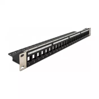 Patch Panel DeLOCK 66865 24 portu Keystone 1U 19 inch