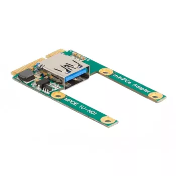 DeLOCK Mini PCIe I/O 1 x USB 2.0 Type-A sievišķā pilna izmēra puse izmēra