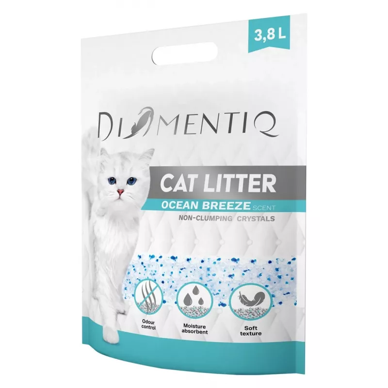 Diamentiq Ocean Breeze kaķu pakaiši, kas neveido kunkuļus, 3,8 l