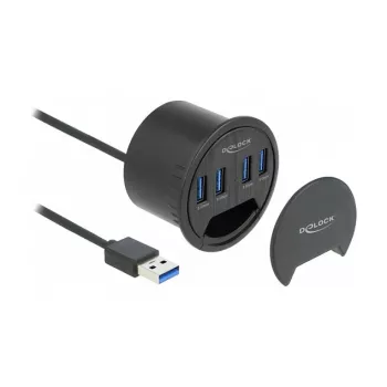 USB Hubs DeLOCK 64153 Type-A 5000 Mbit/s Melns