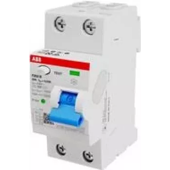 ABB Stotz S&J Noplūdes strāvas aizsargs B tips 2P 25A, 30mA, 3kA, 2TE F202B-25/0,03-2TE (2CSF202568R1250)