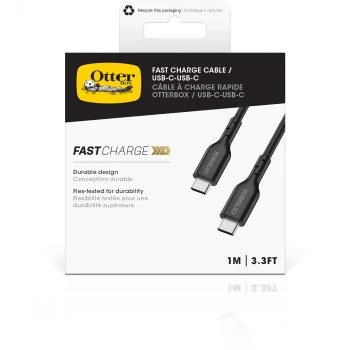 OtterBox USB-C kabelis 1,0m, melns (78-81356)