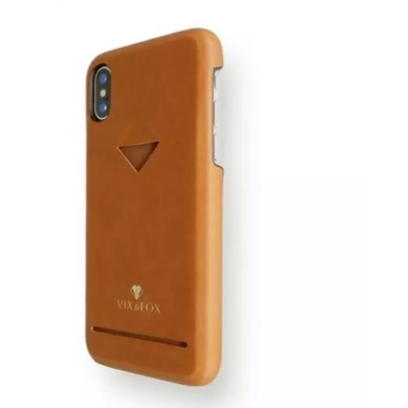 VixFox aizmugurējais vāciņš ar kartes kabatu Samsung S9 — karameļu brūns