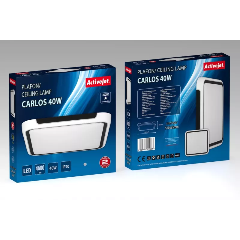 Activejet LED griestu lampa AJE-CARLOS 40W
