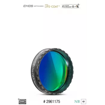Baader O-III šaurjoslas filtrs 1,25 collas, 6,5 nm CMOS attēlošanai