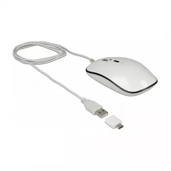 Pele DeLOCK 12532 Office Ambidextrous USB Type-A Optiskā 3200 DPI