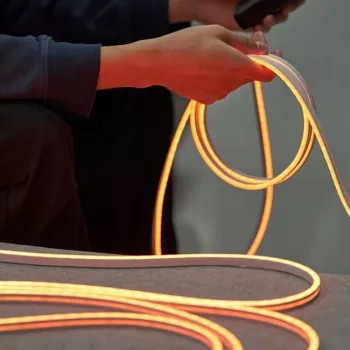 LED lente Vention PAEWH 2 m, USB 5V, RGB ar IR tālvadību, abpusēja līmlente