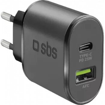 SBS TETRPD25W Lādētājs mobilajām ierīcēm Melns Iekštelpām (TETRPD25W)