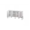 Kumode VERA 150x40x80 cm, matti balta, skaidu plātne, 16 mm rāmis