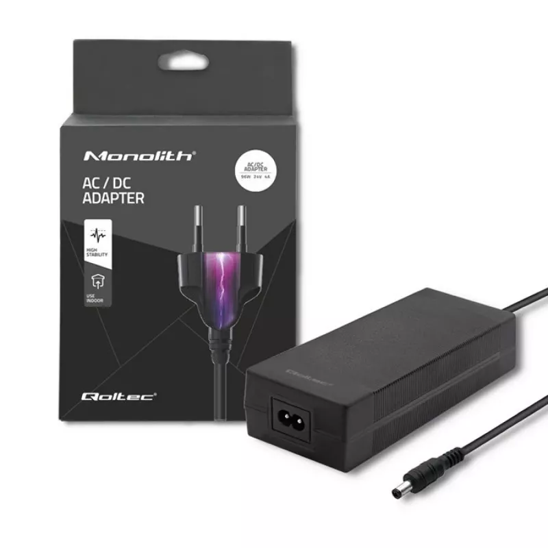Qoltec 50794 Barošanas adapteris 96 W Melns Iekštelpām