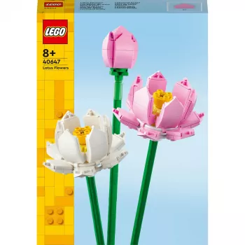 LEGO 40647 Lotus Flowers — Botāniskā kolekcija modulārs modelis, 220 gab., augstums 300 mm, vecums 8+