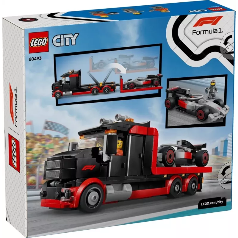 LEGO CITY 60493 F1 Displeja Kravas Automašīna ar Audi F1 Sacīkšu Auto