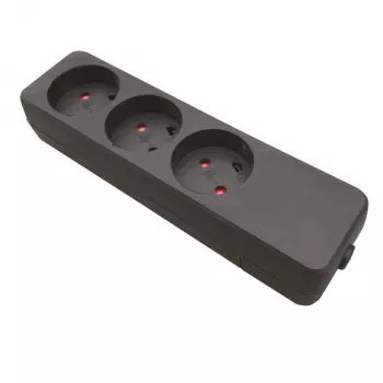 Pagarinātājs Garbot Z66000109-PA01 3 AC Kontaktligzdas Melns