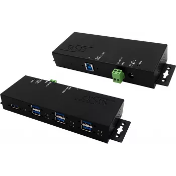 EXSYS EX-1517HMVS 7 Portu Pārvaldāms USB 3.2 Gen1 Metāla HUB ar 15KV EDS Aizsardzību
