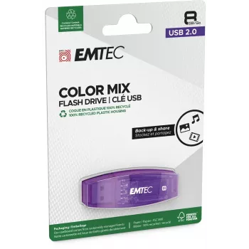 USB zibatmiņa 8GB EMTEC C410 (Melna) USB 2.0
