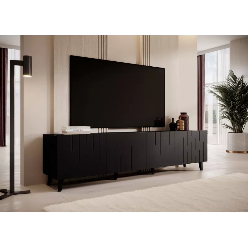 RTV skapis BARI 200x42x52 matēts melns