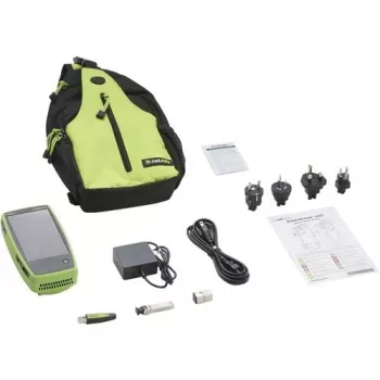 Tīkla testēšanas ierīce Fluke Networks EtherScope nXG EXG-300 — trīsjoslu Wi‑Fi (2.4/5/6 GHz), RJ-45, USB-A/C, akumulators, 5 collu LCD