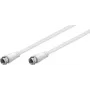 Goobay SAT antennas kabelis (A+ klase, >95 dB), 3x ekranēts, 2 m, balts - F-spraudnis > F-spraudnis (pilnībā ekranēts) (58816)