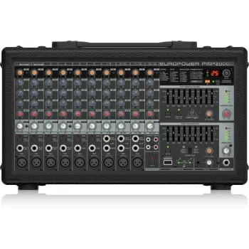 Behringer PMP2000D audio mikseris 14 kanāli 2000W Melns