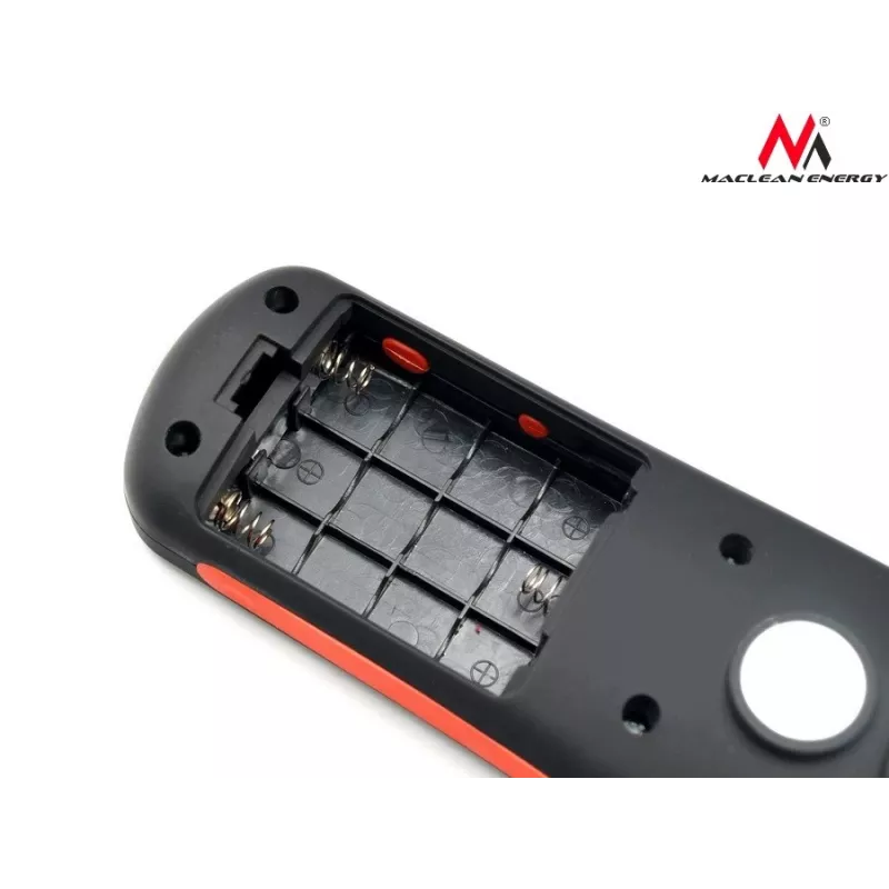 Darbnīcas lampa MACLEAN MCE03 — 24 LED, magnētiska pamatne un āķis, bateriju darbināma (3×AAA)
