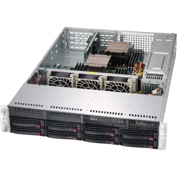 8U Rackmount korpuss Supermicro SuperChassis 825TQC-R802WB ar 800W barošanas bloku
