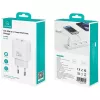 Lādētājs USAMS USA001630 25W, 1× USB-A + 1× USB-C, ātrā uzlāde