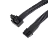 SilverStone SST-PP14-90 12VHPWR kabelis, 90 grādu, 650 mm, melns