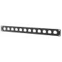 Rack panelis 1U Lanview LVR1U-12D-BL ar 12 izgriezumiem keystone moduļiem, melns