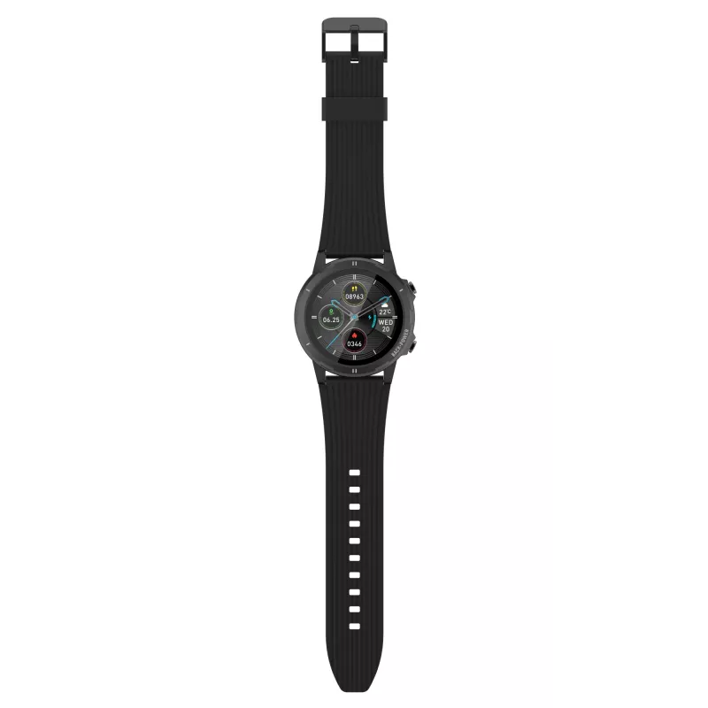 Denver SW-351 viedpulkstenis ar 1,3″ IPS skārienekrānu, pulsa sensoru, IP68, Bluetooth, melns