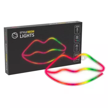 Neona zīme MANTA SNL61RGB LIPS RGB krāsu maiņas dekoratīvā zīme