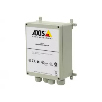 Barošanas bloks AXIS 5000-001 drošības kamerām, 220–240 V līdz 24 V 0,4 A, balts, 147×80×187 mm