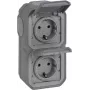 Legrand Plexo NEW APWG 069744L Schuko kontaktligzda IP44 Pelēka 2-vietīga vertikāla 5 (069744L)