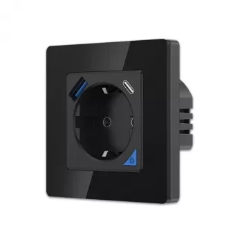 Sienas kontaktligzdu komplekts Extralink Smart Life Pro 230V ar 1x USB-A un 1x USB-C