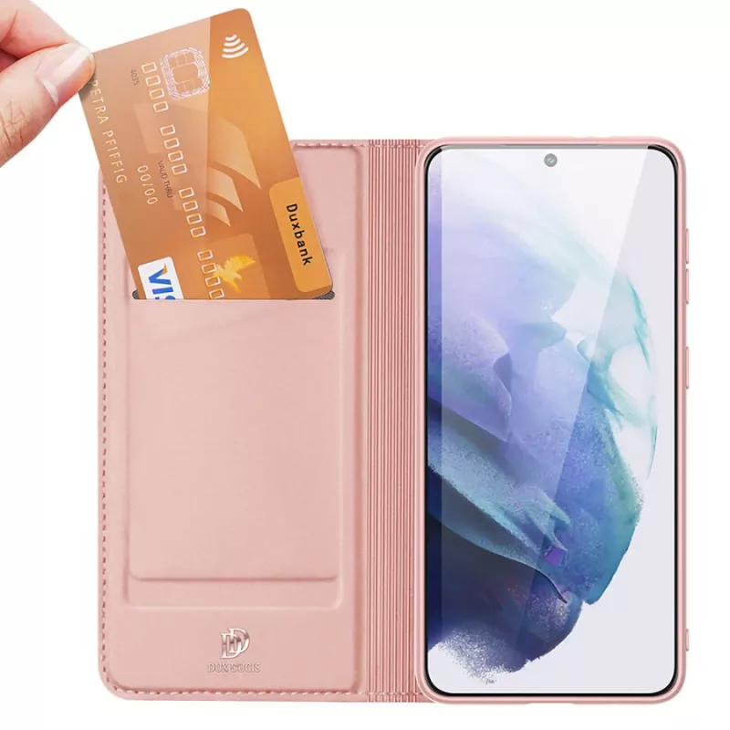 Dux Ducis Skin Pro holster maciņš ar atloku Samsung Galaxy S22+ (S22 Plus) rozā