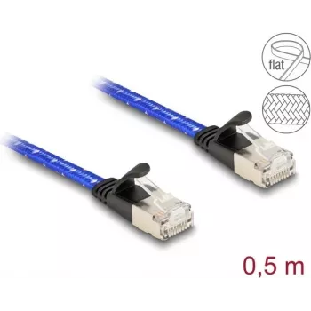 DeLOCK RJ45 Flat Cat.6A tīkla kabelis 0.5m Zils