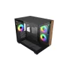 PC korpuss Cooler Master Elite 481 Wood — divkameru mATX ar dabīgu koka dizainu un diviem rūdīta stikla paneļiem
