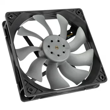 Akasa OTTO SF12 120 mm korpusa ventilators, melns/pelēks
