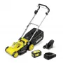 Pašgājējs zāles pļāvējs Karcher LMO 3-18, 18 V akumulators, pļaušanas platums 340 mm, līdz 350 m², augstums 25–60 mm
