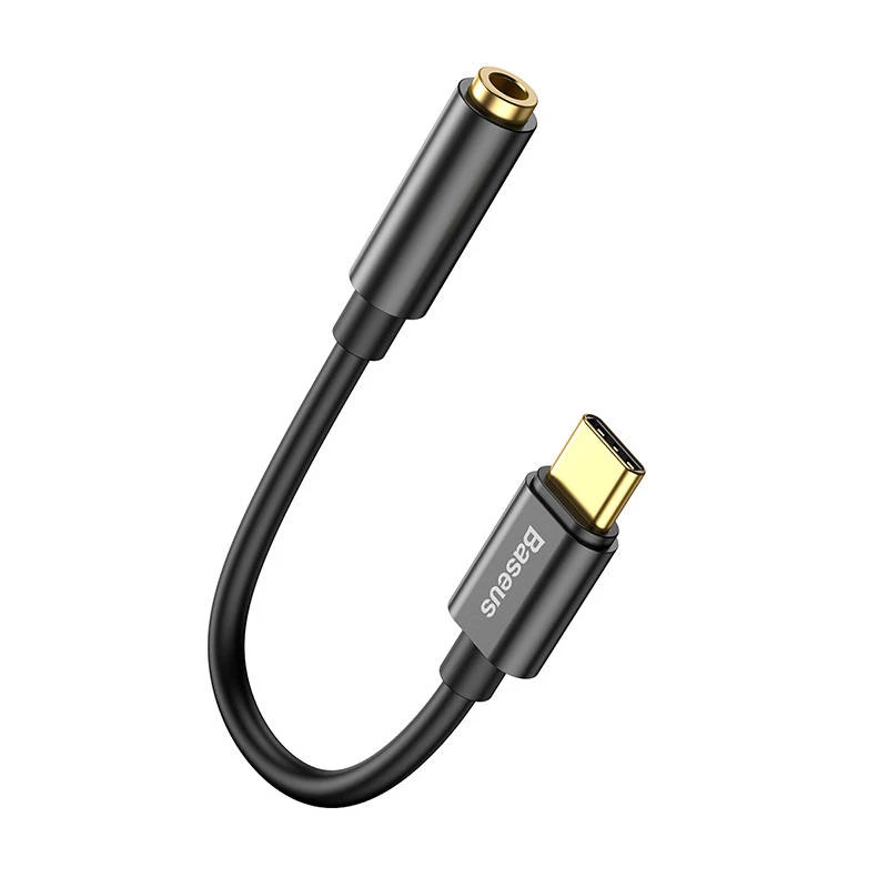 Pārejas adapteris Baseus CATL54-01 Type-C uz 3.5mm, melns