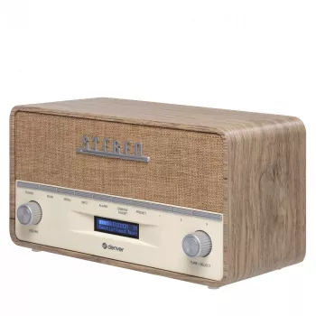Portatīvais radio Denver DAB-36LW digitālais uztvērējs DAB+ 5W LCD