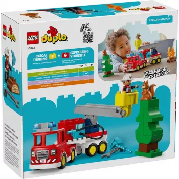 LEGO DUPLO 10473 Ugunsdzēsēju auto ar šļūteni un ugunsdzēsēju